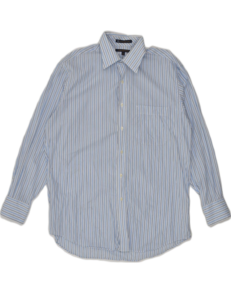 TOMMY HILFIGER Mens Shirt Size 16 Large Blue Pinstripe Cotton | Vintage Tommy Hilfiger | Thrift | Second-Hand Tommy Hilfiger | Used Clothing | Messina Hembry 