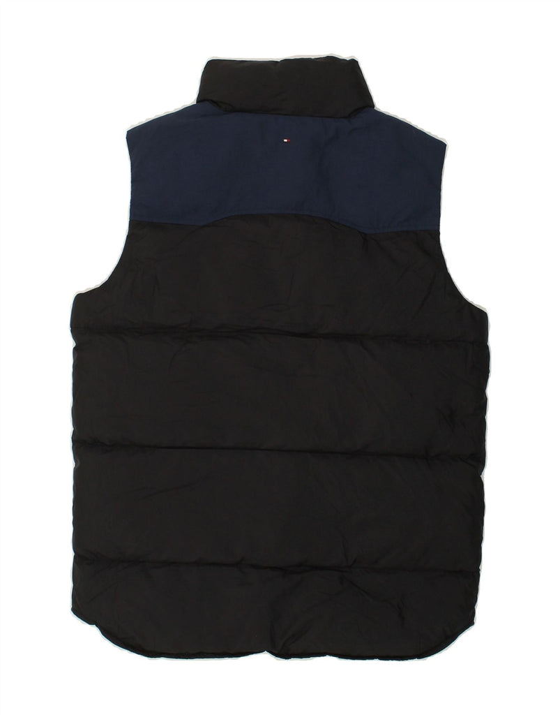 TOMMY HILFIGER Girls Padded Gilet 13-14 Years Black Colourblock Nylon | Vintage Tommy Hilfiger | Thrift | Second-Hand Tommy Hilfiger | Used Clothing | Messina Hembry 