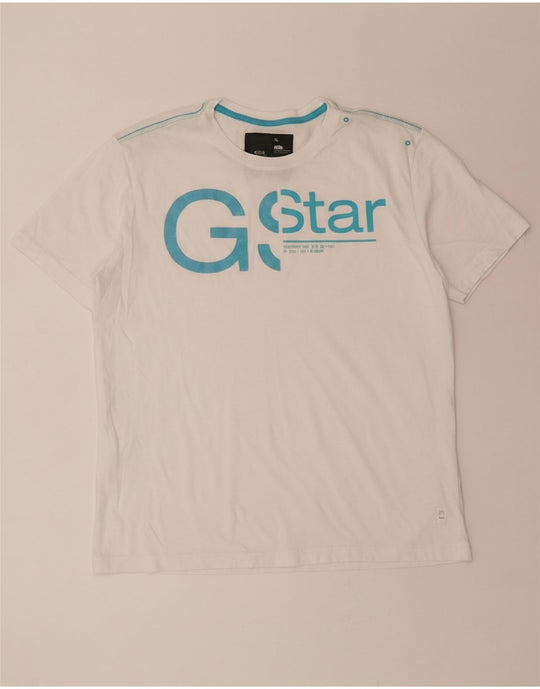 G-STAR Heren Grafisch T-shirt Top XL Wit Katoen
