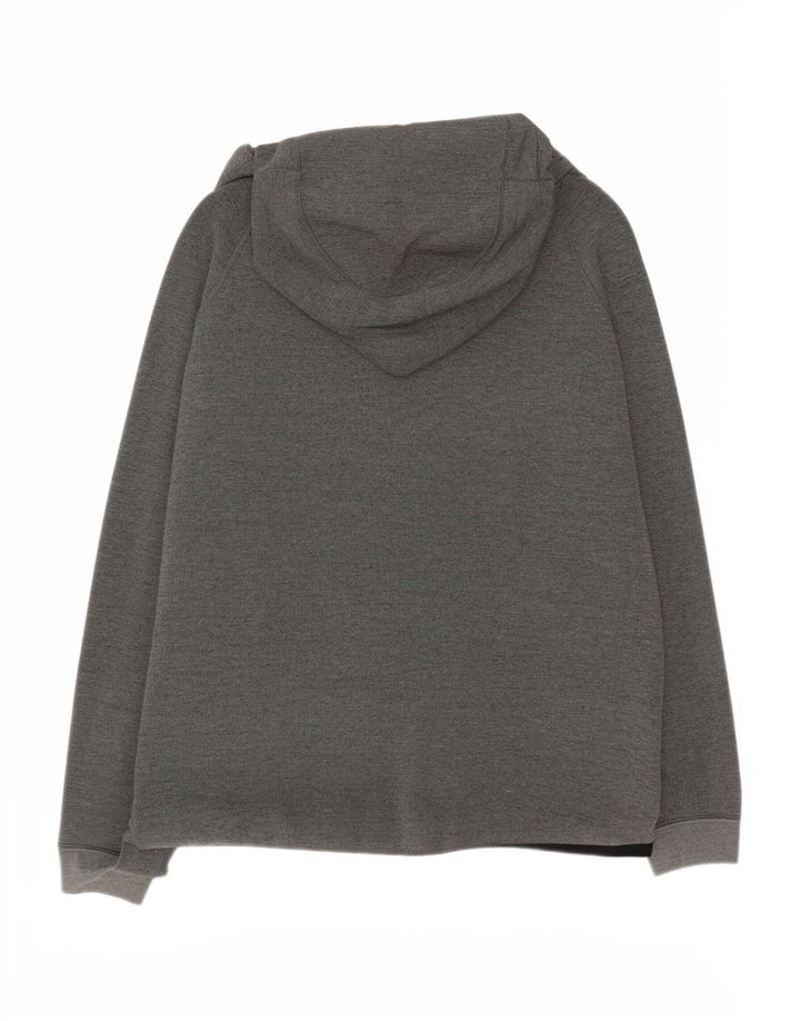 Nike Mens Zip Hoodie Sweater Large Grey Flecked Cotton