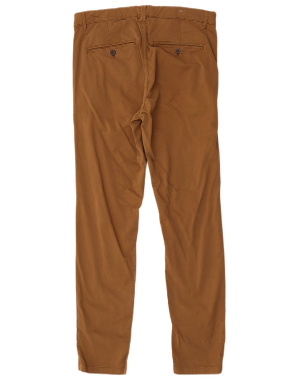 Zara Mens Slim Chino Trousers EU 40 Medium W31 L31 Beige Cotton