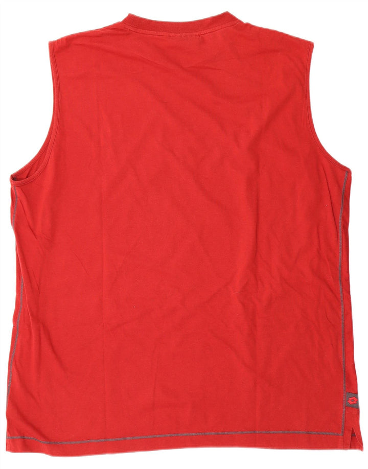 Lotto Mens Vest Top 2XL Red Cotton