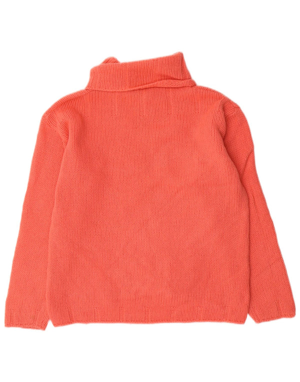 Laura Berlucchi Womens Roll Neck Jumper Sweater UK 16 Large Pink Lambswool