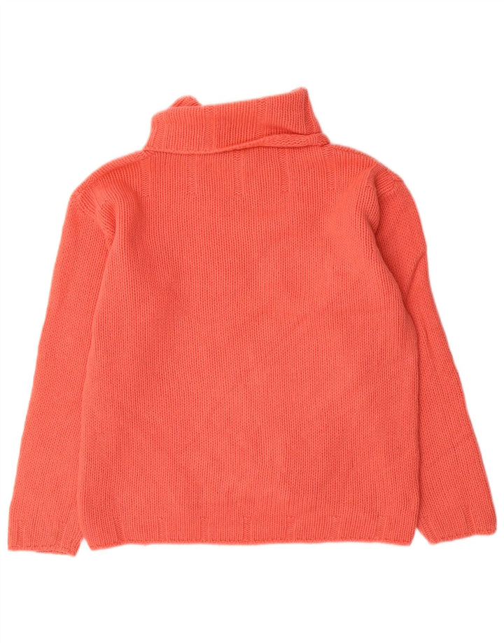 Laura Berlucchi Womens Roll Neck Jumper Sweater UK 16 Large Pink Lambswool