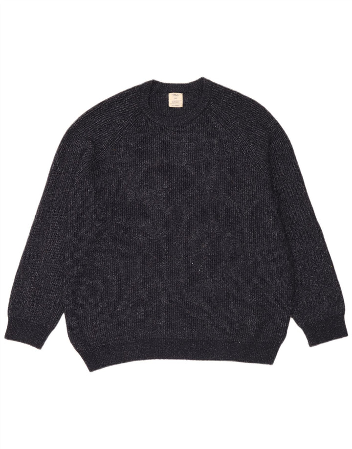 Marks & Spencer Mens Crew Neck Jumper Sweater 2XL Navy Blue Polyamide