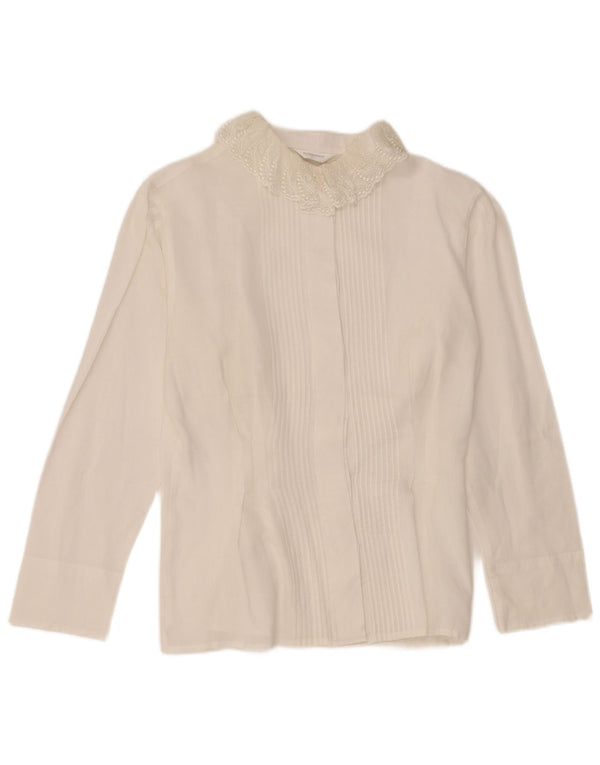 Hammer Womens Shirt Blouse EU 40 Medium White Ramie