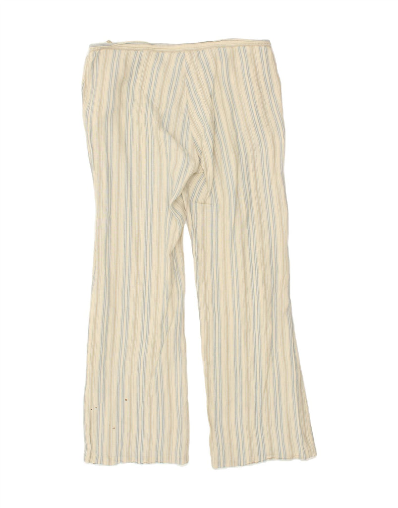 MARLBORO CLASSICS Womens Bootcut Casual Trousers EU 48 2XL Beige Striped Vintage Marlboro Classics and Second-Hand Marlboro Classics from Messina Hembry 