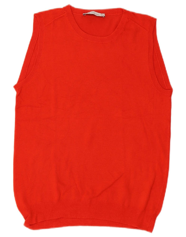 Zara Womens Vest Tank Top UK 14 Large Red