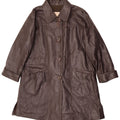 Dibi Womens Leather Coat IT 48 XL Brown Leather