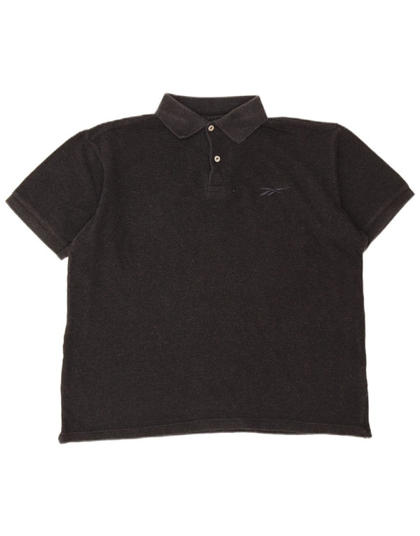 Reebok Mens Polo Shirt Large Grey Cotton