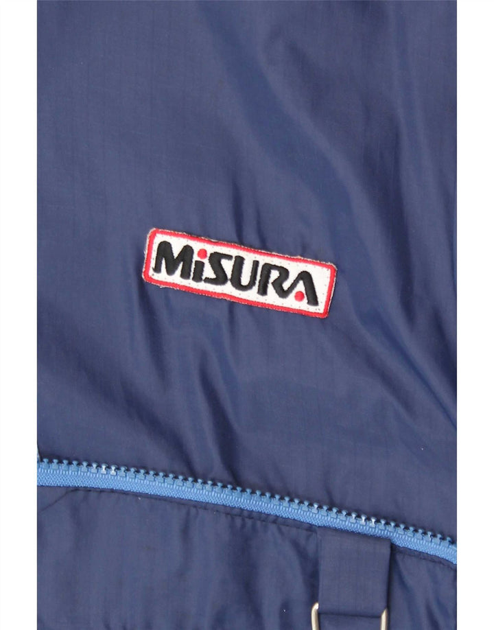 Misura Mens Hooded Rain Jacket UK 38 Medium Navy Blue Polyamide