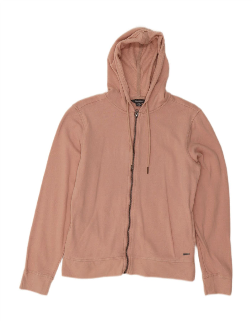 EDDIE BAUER Womens Zip Hoodie Sweater UK 10 Small Pink Polyester Vintage Eddie Bauer and Second-Hand Eddie Bauer from Messina Hembry 