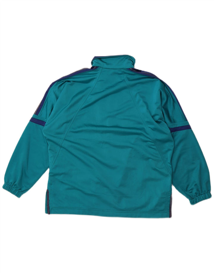 Diadora Womens Oversized Tracksuit Top Jacket UK 14 Large Green Colourblock