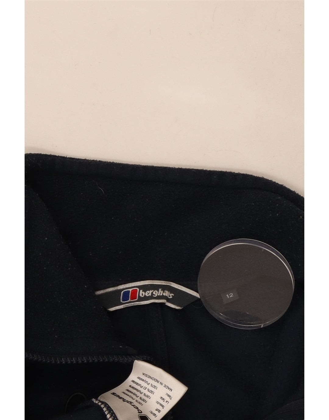 Berghaus Womens Liner Fleece Jacket UK 12 Medium Navy Blue
