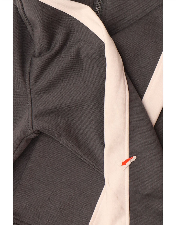 UNDER ARMOUR Boys Zip Hoodie Sweater 9-10 Years Medium Grey Colourblock