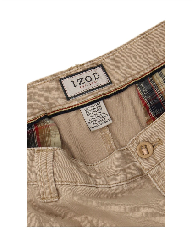 IZOD Mens Cargo Shorts W36 Large Beige Cotton Vintage Izod and Second-Hand Izod from Messina Hembry 