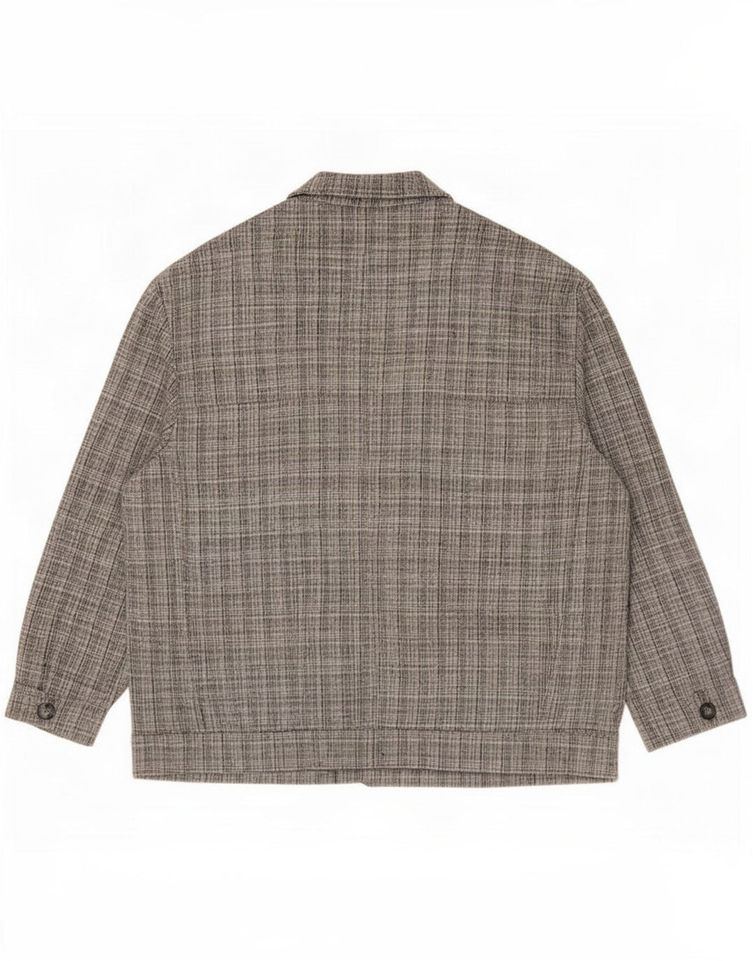 Vintage Mens Double Breasted Blazer Jacket IT 54 2XL Grey Check Viscose