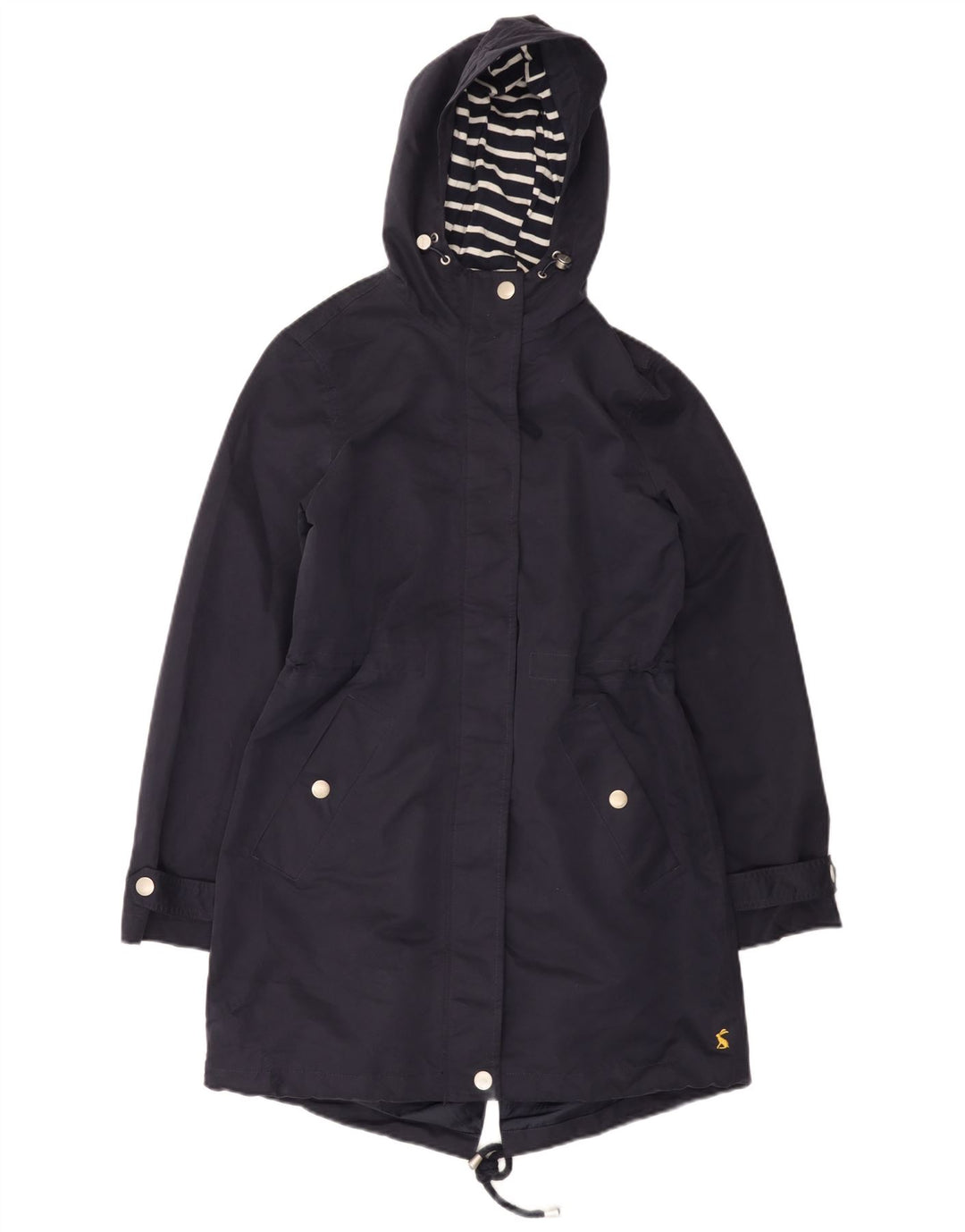 Joules Womens Hooded Raincoat UK 8 Small Navy Blue Polyester