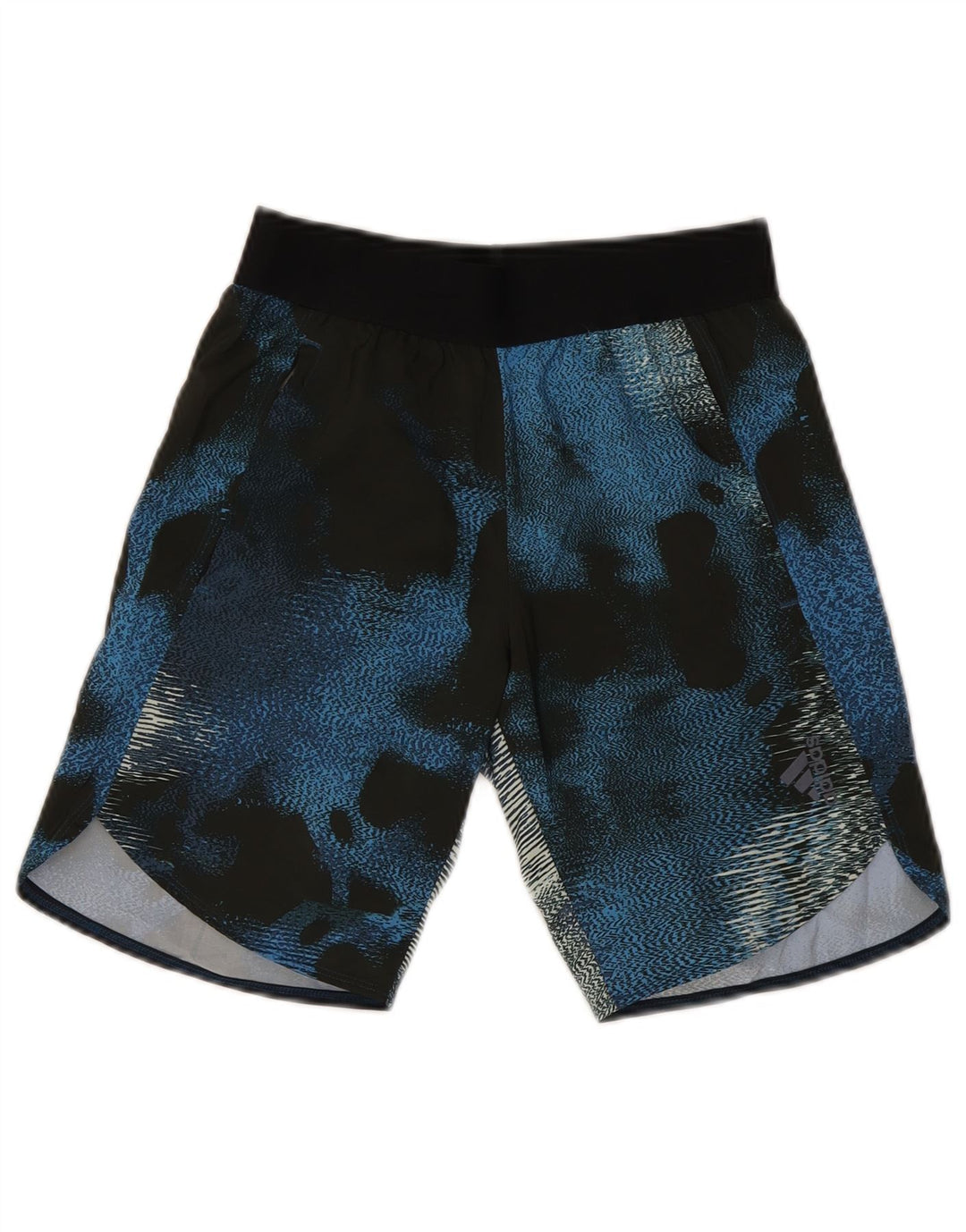 Adidas Boys Sport Shorts 11-12 Years Blue Colourblock Polyester
