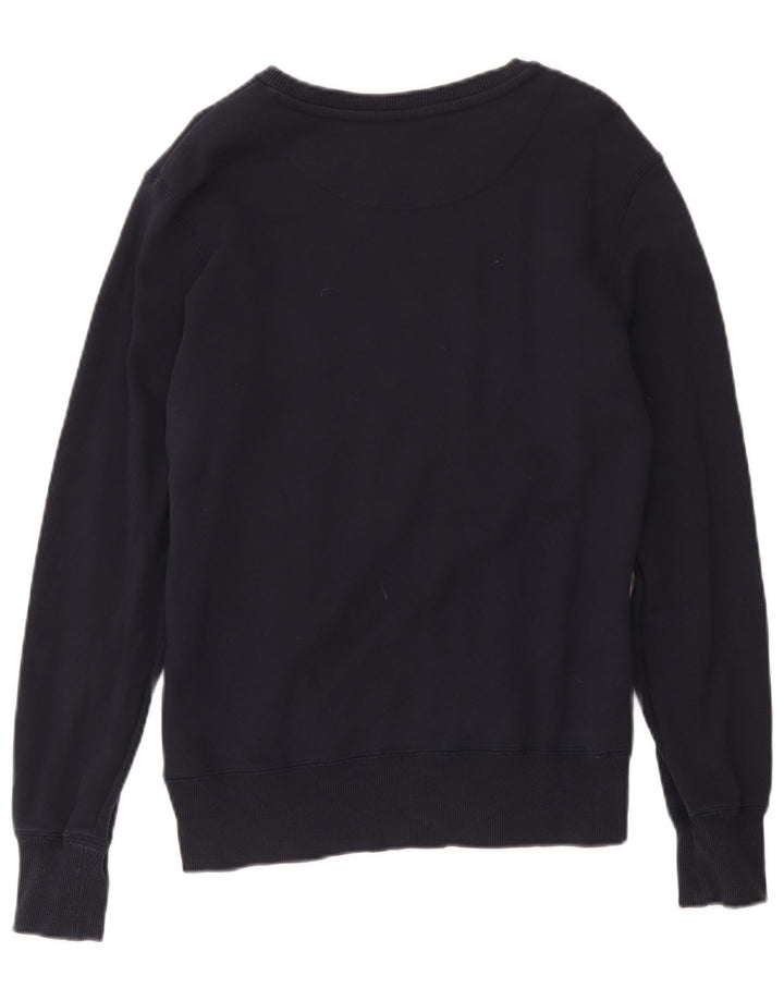 Nike Womens Graphic Sweatshirt Jumper UK 14 Medium Navy Blue Cotton