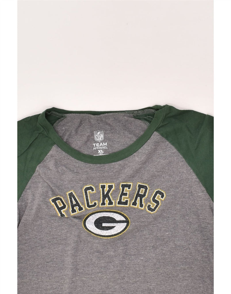 NFL Boys Packers Graphic T-Shirt Top 6-7 Years XL Grey Cotton | Vintage NFL | Thrift | Second-Hand NFL | Used Clothing | Messina Hembry 