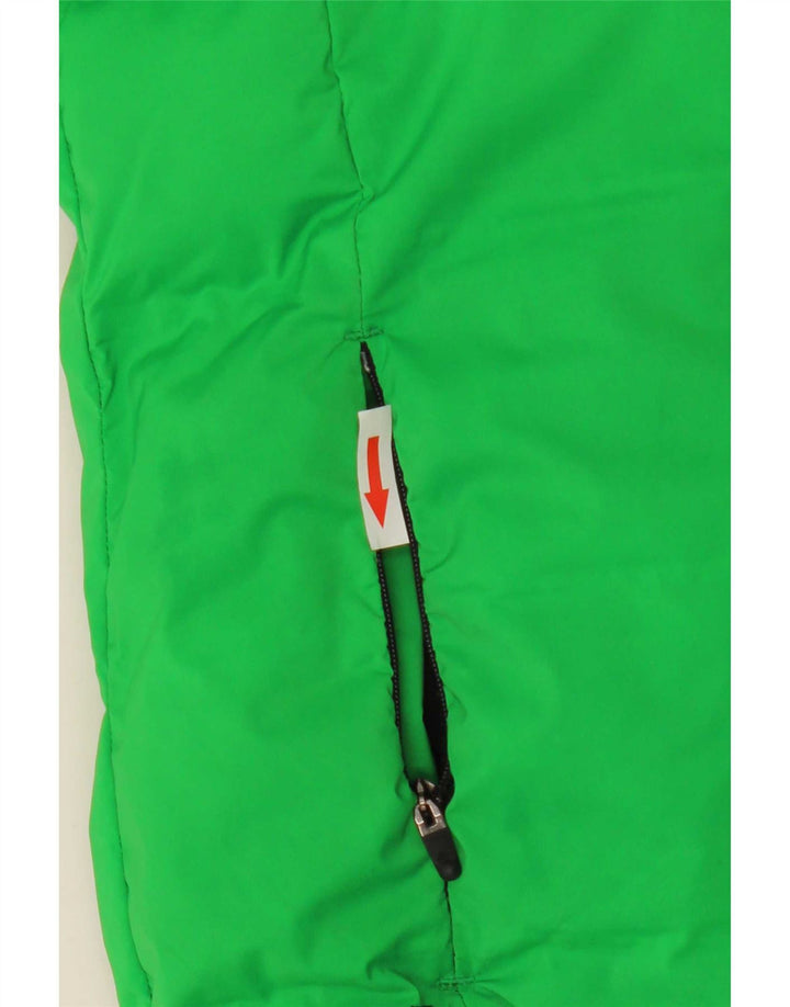 Superdry Womens Hooded Padded Jacket UK 8 Small Green Polyester
