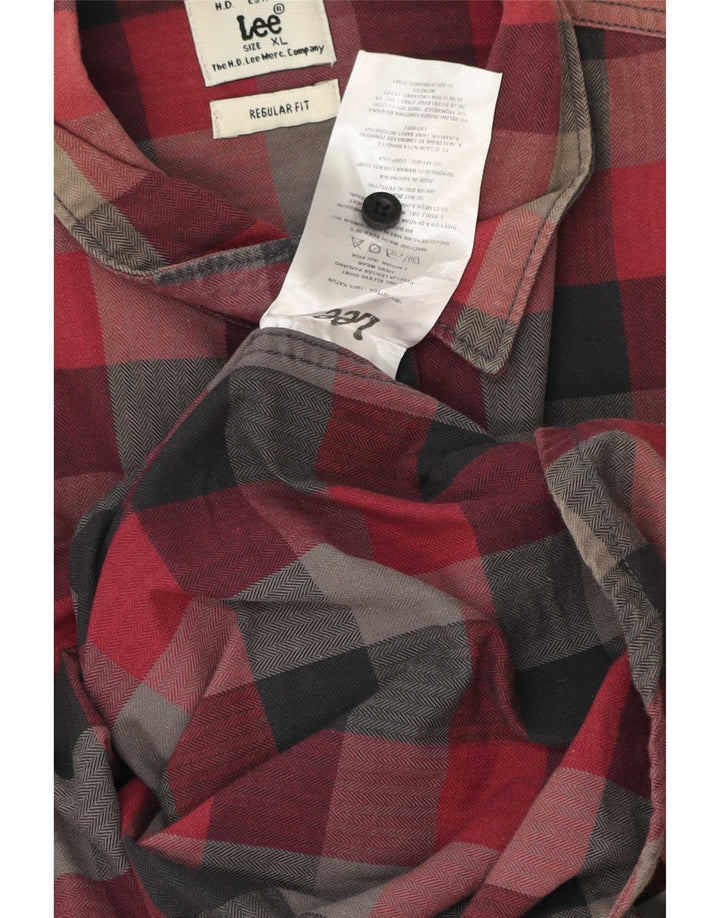 Lee Mens Regular Fit Flannel Shirt XL Multicoloured Check Cotton