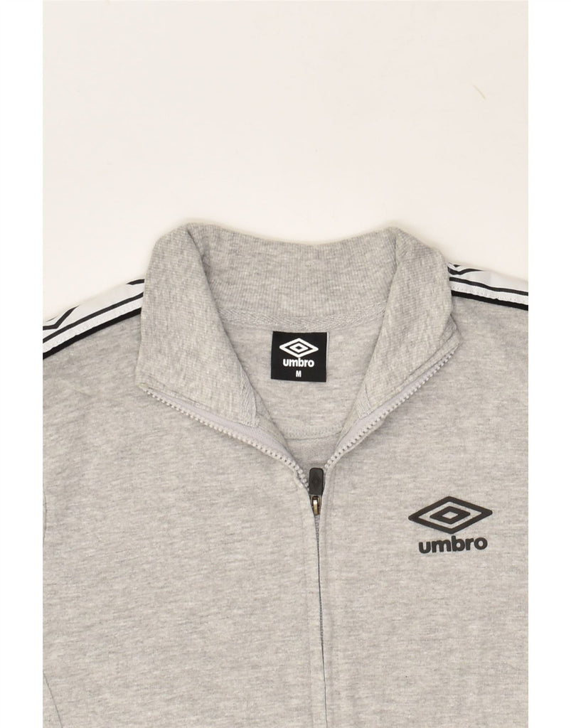 UMBRO Womens Tracksuit Top Jacket UK 12 Medium Grey Cotton | Vintage Umbro | Thrift | Second-Hand Umbro | Used Clothing | Messina Hembry 