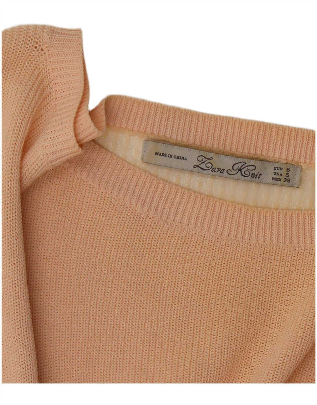 ZARA Womens Boat Neck Jumper Sweater UK 10 Small Pink