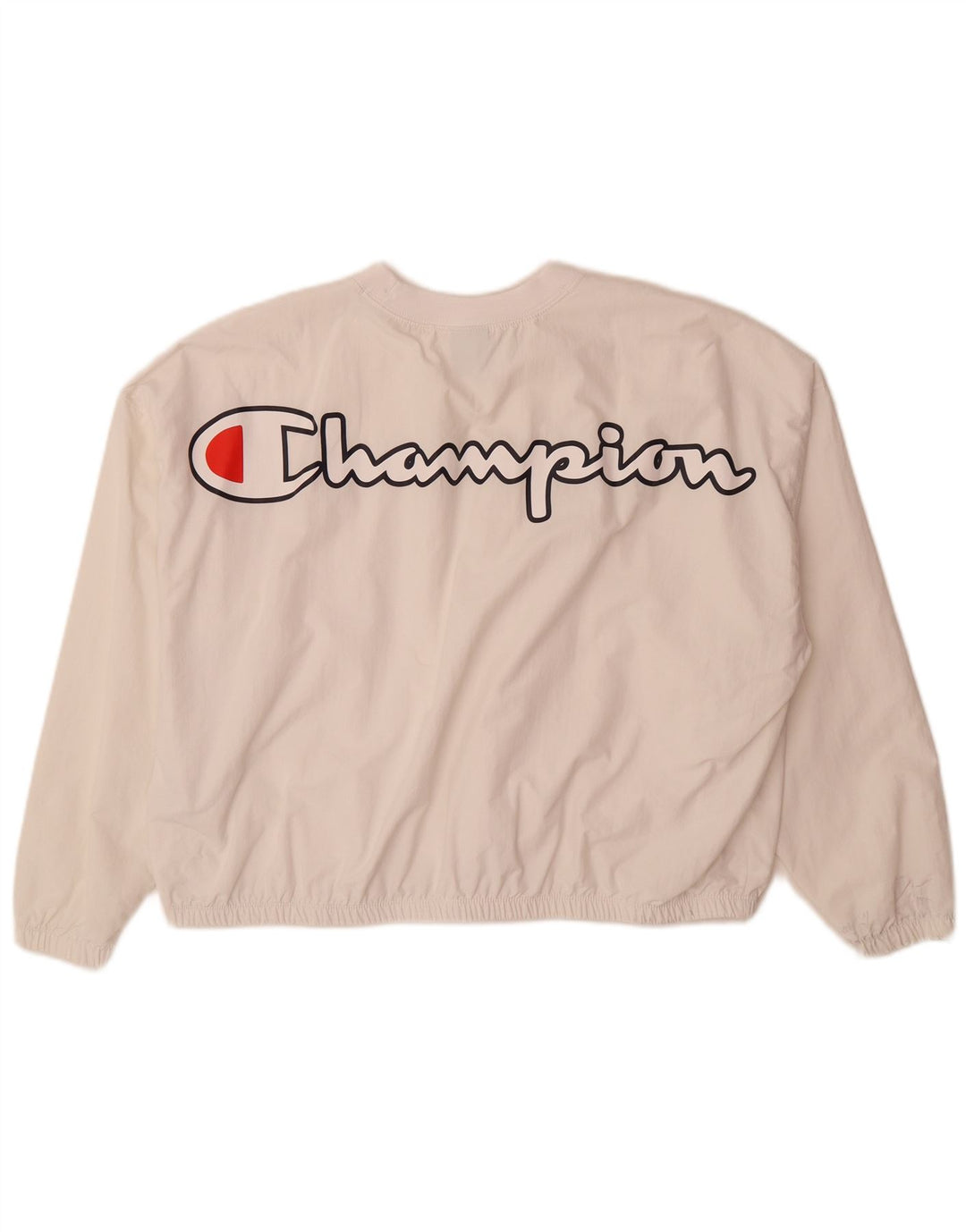Champion Womens Graphic Oversized Pullover Tracksuit Top UK 10 Small White