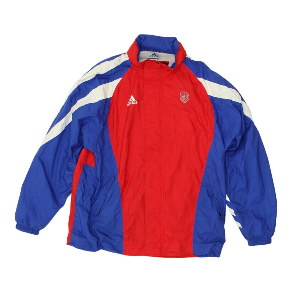 Czech Republic Adidas Mens Red Blue Jacket | Vintage 90s Sportswear VTG | Vintage Messina Hembry | Thrift | Second-Hand Messina Hembry | Used Clothing | Messina Hembry 