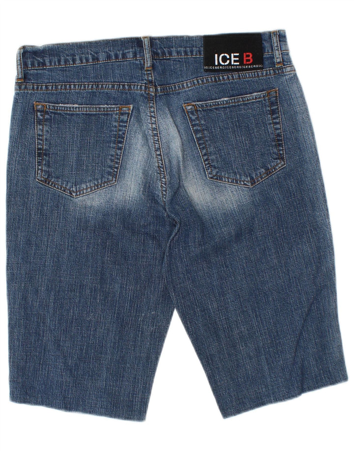 ICEBERG Womens Denim Shorts W30 Medium Blue Cotton
