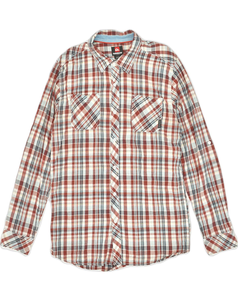 QUIKSILVER Mens Shirt Large Red Check Cotton | Vintage Quiksilver | Thrift | Second-Hand Quiksilver | Used Clothing | Messina Hembry 