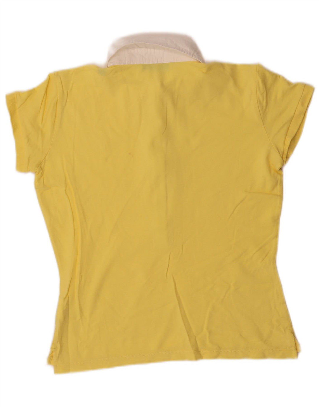 Trussardi Womens Polo Shirt UK 10 Small Yellow Cotton