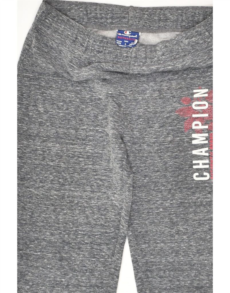 CHAMPION Girls Graphic Tracksuit Trousers Joggers 11-12 Years Large Grey | Vintage Champion | Thrift | Second-Hand Champion | Used Clothing | Messina Hembry 