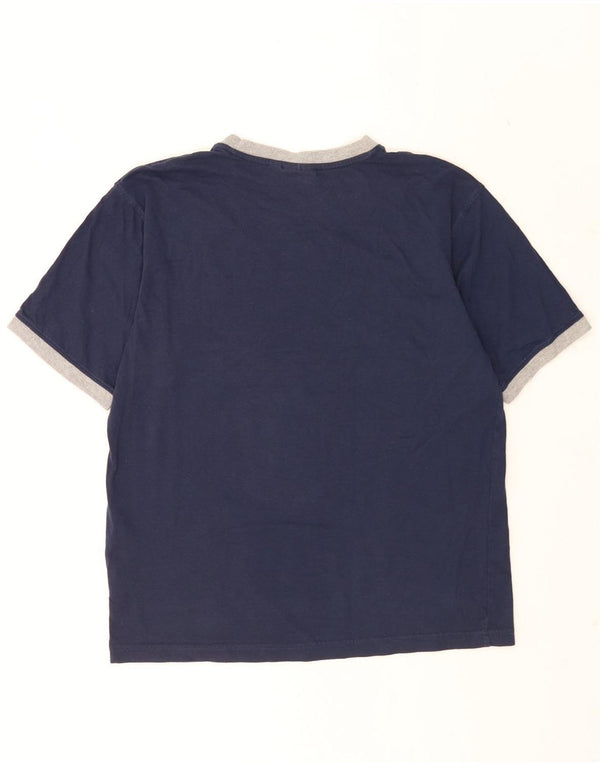 Fila Mens T-Shirt Top Large Navy Blue Cotton