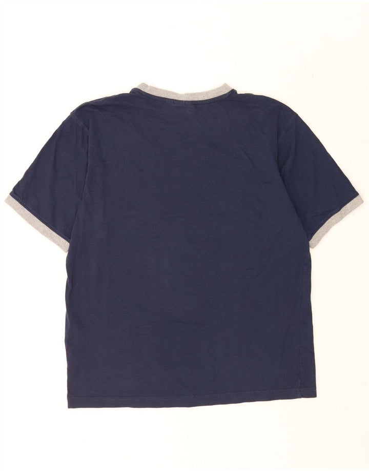 Fila Mens T-Shirt Top Large Navy Blue Cotton
