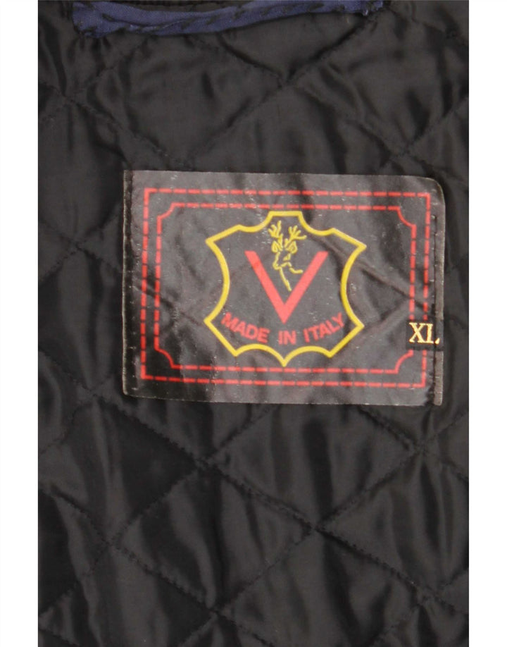 Vintage Mens Leather Jacket UK 42 XL Black