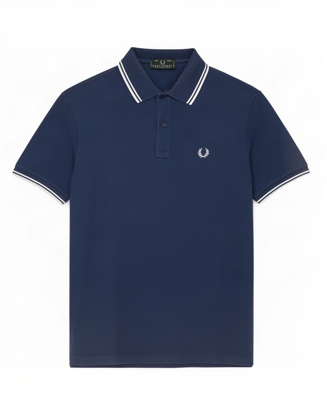 Fred Perry Mens Polo Shirt Medium Navy Blue Cotton