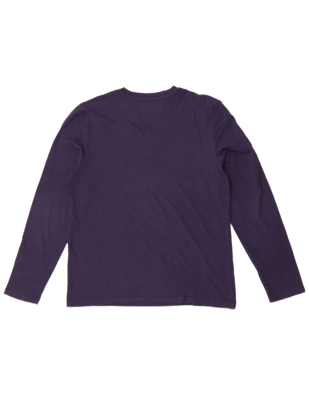 Lyle & Scott Mens Top Long Sleeve Medium Navy Blue Cotton