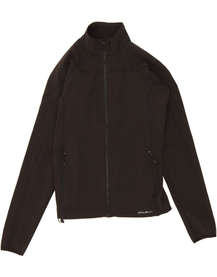 EDDIE BAUER Womens Tall Tracksuit Top Jacket UK 14 Medium Black Nylon Vintage Eddie Bauer and Second-Hand Eddie Bauer from Messina Hembry 