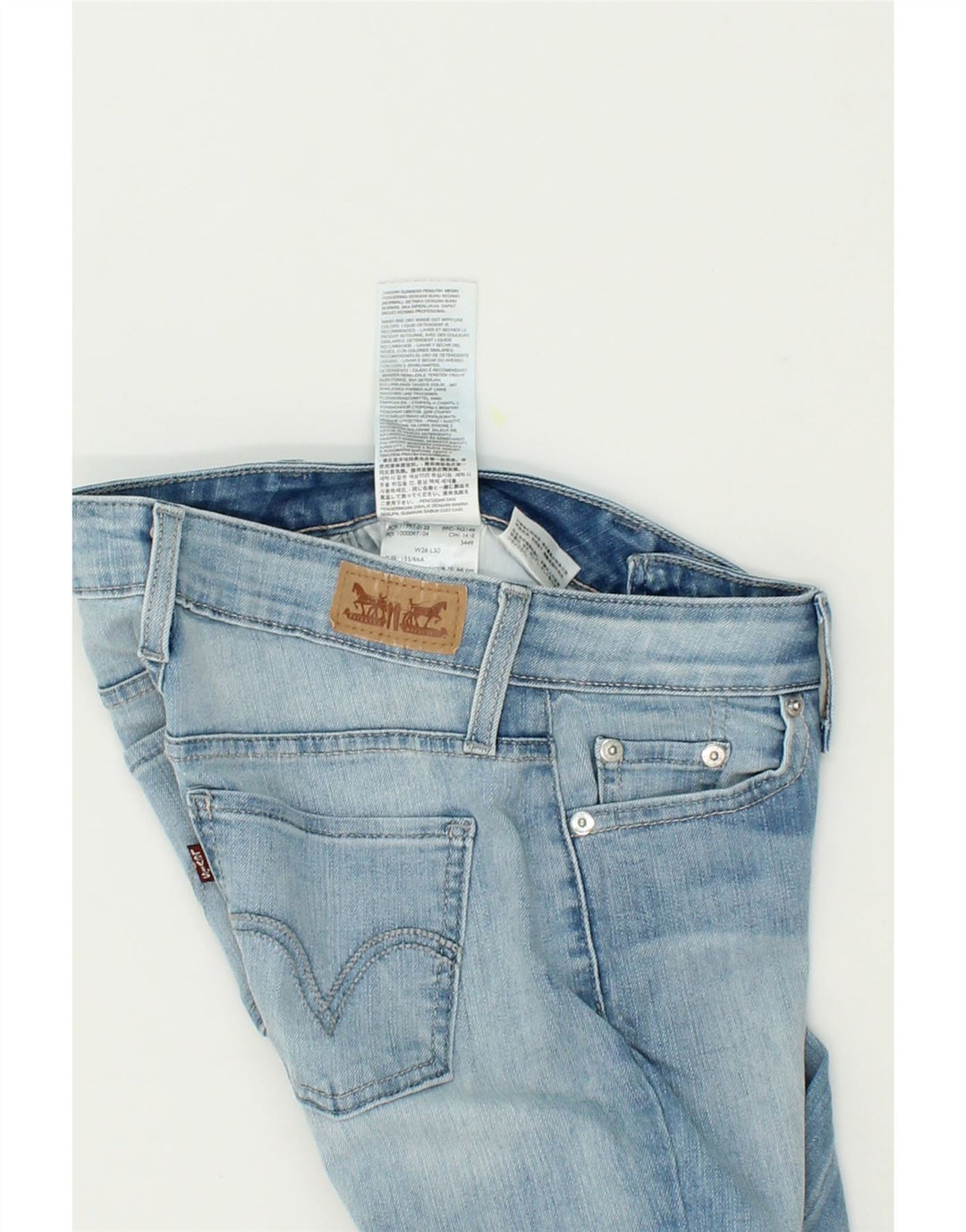 LEVI'S Womens Legging Skinny Jeans W26 L30 Blue Cotton Vintage Levi's and Second-Hand Levi's from Messina Hembry 