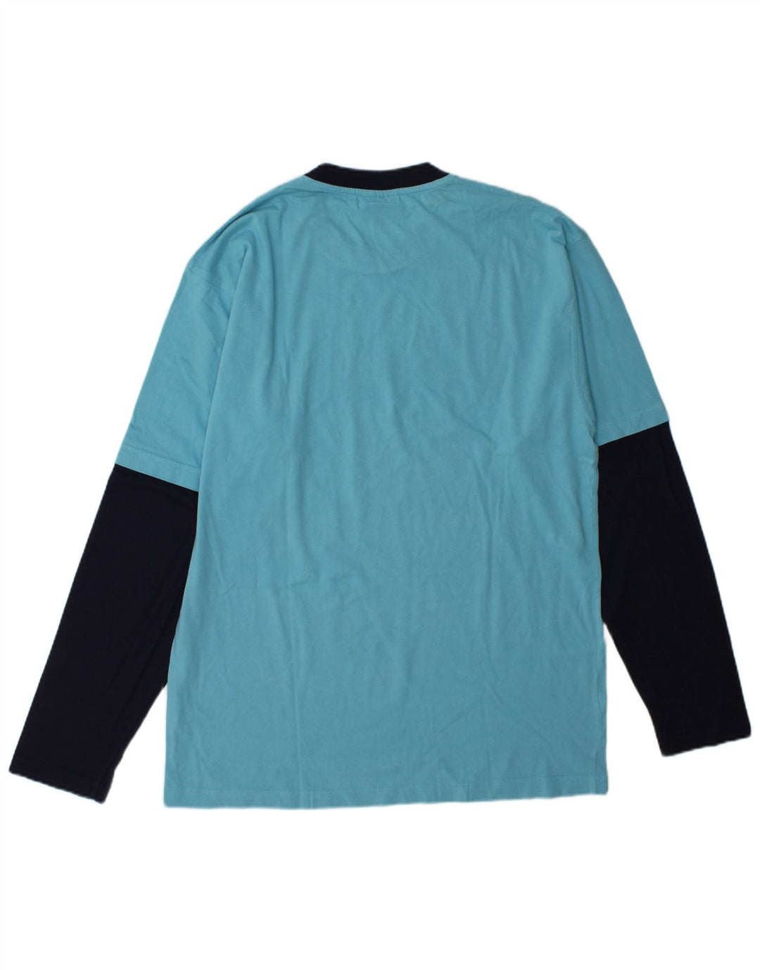 Fila Mens Graphic Top Long Sleeve Large Blue Colourblock