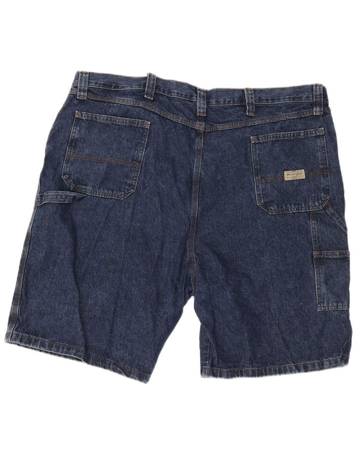 Wrangler Mens Cargo Denim Shorts W46 3XL Blue Cotton