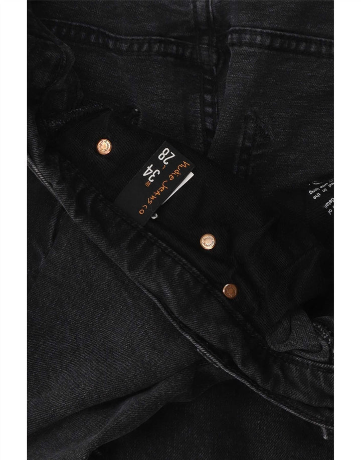 Nudie Mens Slim Jeans W34 L28 Black Cotton