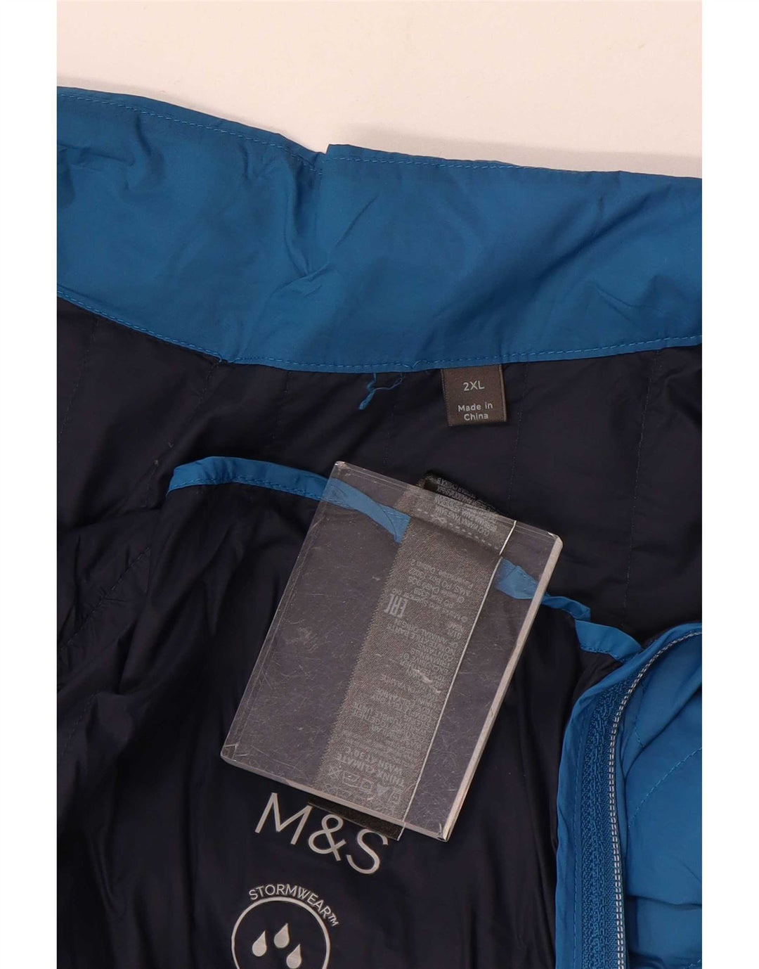 Marks & Spencer Mens Padded Gilet UK 44 2XL Blue Polyamide