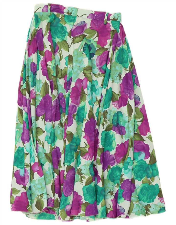 Vintage Womens Flared Skirt W26 Small  Multicoloured Floral
