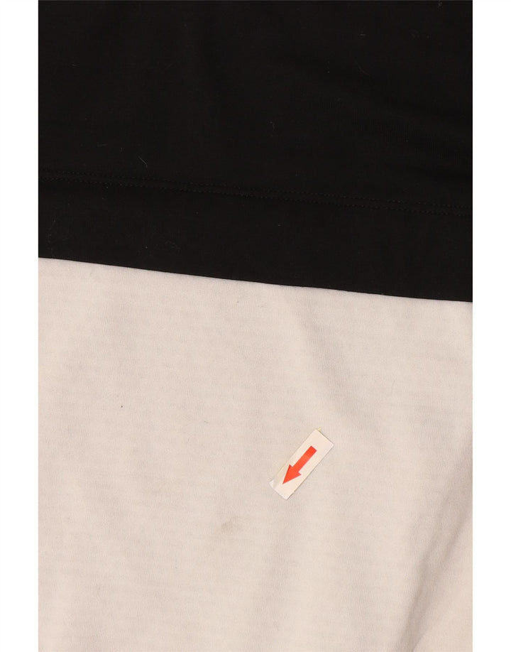 Nike Womens Running Top Long Sleeve UK 6 XS Black Colourblock Polyester