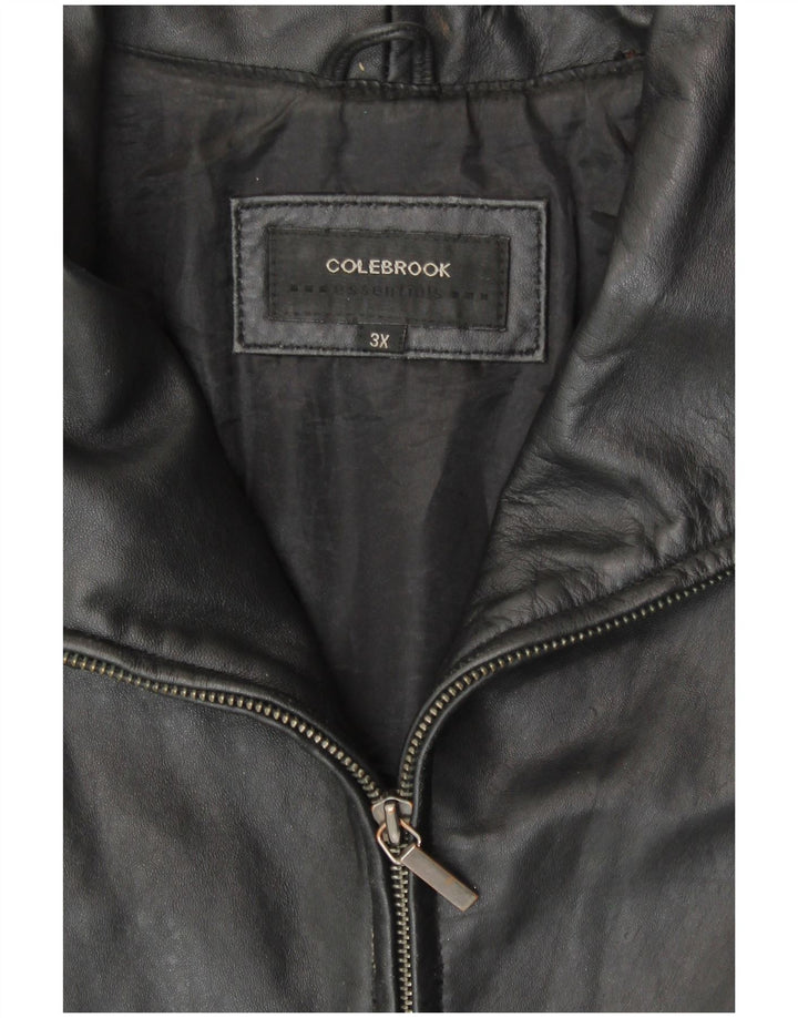 Colebrook Womens Leather Jacket UK 22 3XL Black Leather