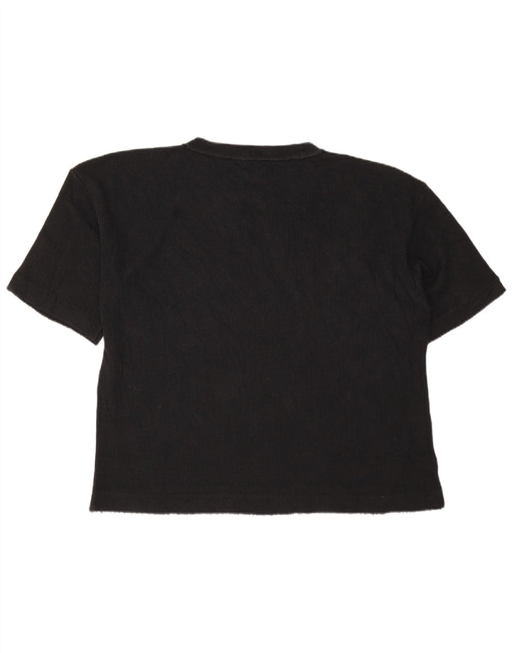 Zara Mens Graphic T-Shirt Top Large Black